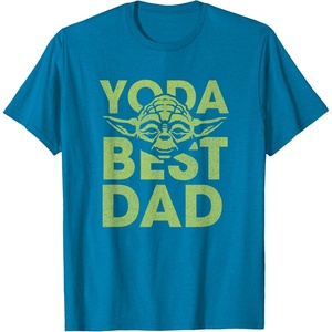 image:imageStar Wars Fathers Day Yoda Best Dad Ever Big Chest Poster TShirtSapphire Blue