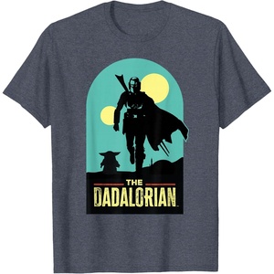 image:imageStar Wars The Dadalorian Mandalorian and Grogu Fathers Day TShirtHeather Blue