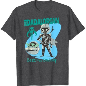 image:imageStar Wars The Mandalorian Fathers Day Best In The Galaxy TShirtDark Heather Grey