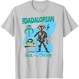 image:imageStar Wars The Mandalorian Fathers Day Best In The Galaxy TShirtSilver Grey