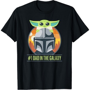 image:imageStar Wars The Mandalorian Fathers Day Number One Dad TShirtBlack