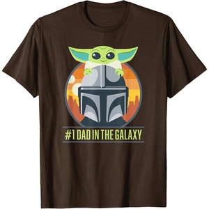 image:imageStar Wars The Mandalorian Fathers Day Number One Dad TShirtBrown