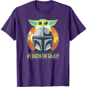 image:imageStar Wars The Mandalorian Fathers Day Number One Dad TShirtPurple