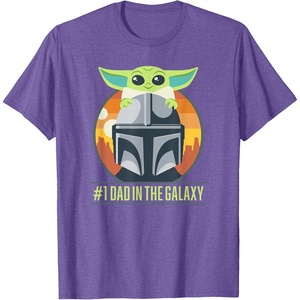 image:imageStar Wars The Mandalorian Fathers Day Number One Dad TShirtPurple Heather