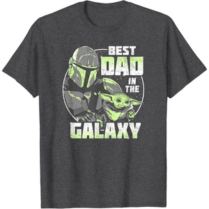 image:imageStar Wars The Mandalorian Grogu Fathers Day Retro Disney TShirtDark Heather Grey