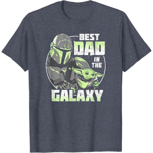 image:imageStar Wars The Mandalorian Grogu Fathers Day Retro Disney TShirtHeather Blue