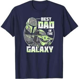 image:imageStar Wars The Mandalorian Grogu Fathers Day Retro Disney TShirtNavy Blue