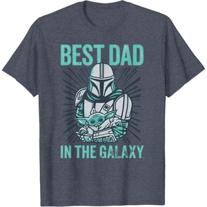image:imageStar Wars The Mandalorian and Grogu Best Dad in the Galaxy TShirtHeather Blue