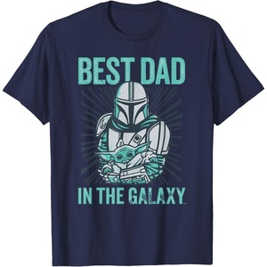 image:imageStar Wars The Mandalorian and Grogu Best Dad in the Galaxy TShirtNavy Blue