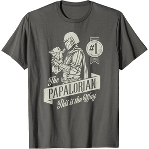 image:imageStar Wars The Mandalorian and Grogu Papalorian Fathers Day TShirtAsphalt Grey