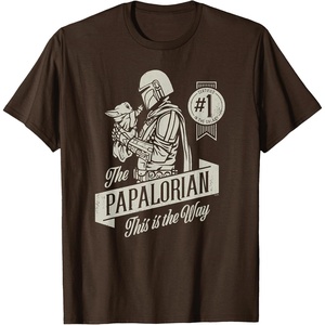 image:imageStar Wars The Mandalorian and Grogu Papalorian Fathers Day TShirtBrown