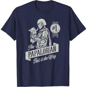 image:imageStar Wars The Mandalorian and Grogu Papalorian Fathers Day TShirtNavy Blue
