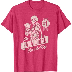 image:imageStar Wars The Mandalorian and Grogu Papalorian Fathers Day TShirtRed Heather