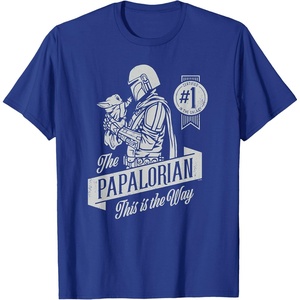 image:imageStar Wars The Mandalorian and Grogu Papalorian Fathers Day TShirtRoyal Blue