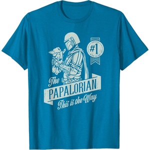 image:imageStar Wars The Mandalorian and Grogu Papalorian Fathers Day TShirtSapphire Blue