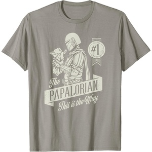 image:imageStar Wars The Mandalorian and Grogu Papalorian Fathers Day TShirtSlate Grey