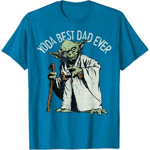image:imageStar Wars Yoda Best Dad Ever Graphic TShirt C2 TShirtSapphire Blue