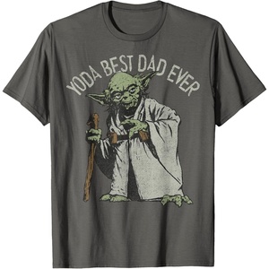 image:imageStar Wars Yoda Best Dad Ever Graphic TShirt TShirtAsphalt Grey