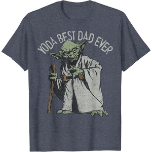 image:imageStar Wars Yoda Best Dad Ever Graphic TShirt TShirtHeather Blue