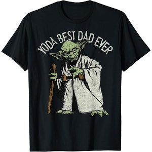 image:imageStar Wars Yoda Best Dad Ever Portait TShirtBlack
