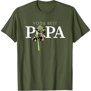 image:imageStar Wars Yoda Lightsaber Best Papa Birthday Fathers Day TShirtOlive Green