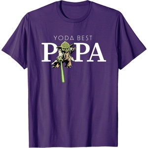 image:imageStar Wars Yoda Lightsaber Best Papa Birthday Fathers Day TShirtPurple