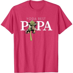 image:imageStar Wars Yoda Lightsaber Best Papa Birthday Fathers Day TShirtRed Heather