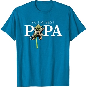 image:imageStar Wars Yoda Lightsaber Best Papa Birthday Fathers Day TShirtSapphire Blue
