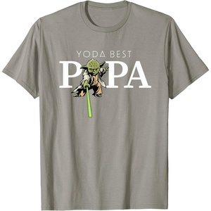 image:imageStar Wars Yoda Lightsaber Best Papa Birthday Fathers Day TShirtSlate Grey