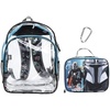 image:imageBioworld Star Wars The Mandalorian amp Grogu 2Piece 16 Kids Clear Backpack amp Lunch Box Set For School And Travel